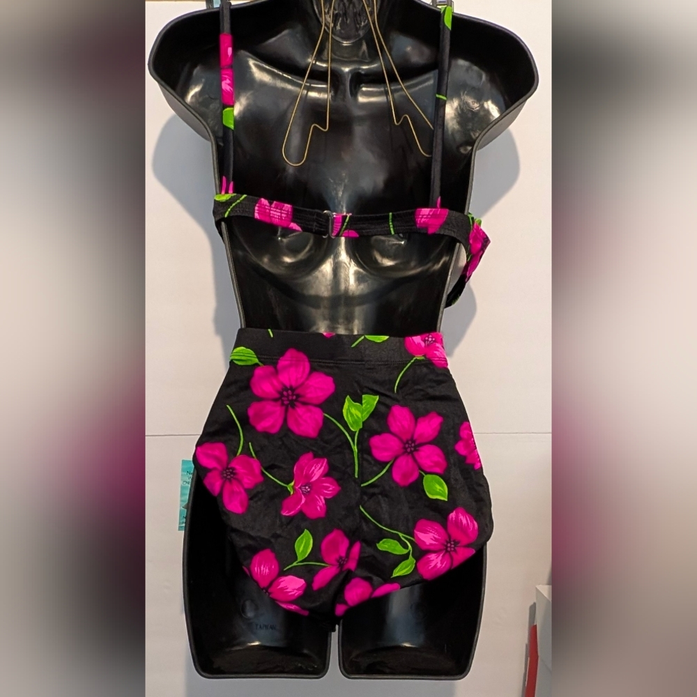 Vintage Catalina 🌴 New With Tags High Waisted floral bikini - Picture 2 of 7